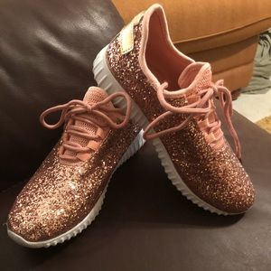Rose Gold tennis shoes